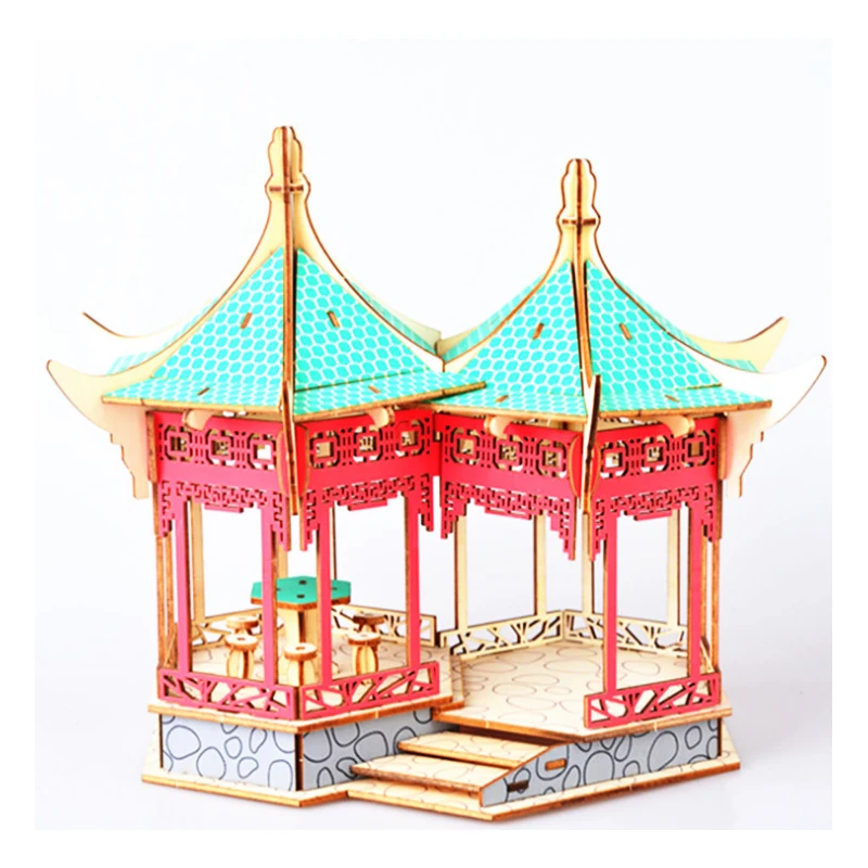 DIY Model toys 3D Wooden Puzzle yuanyang pavilion Wooden Kits Puzzle Game Assembling Toys Gift for Kids Adult P43
DIY Model toys 3D Wooden Puzzle yuanyang pavilion Wooden Kits Puzzle Game Assembling Toys Gift for Kids Adult P43