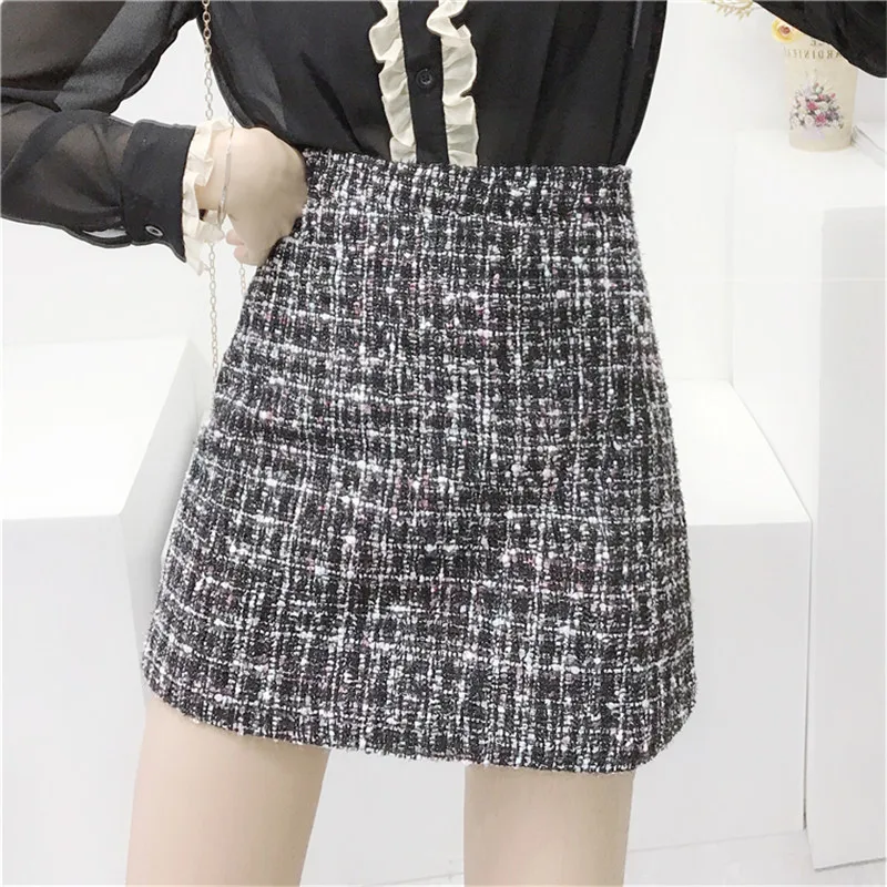 Elegant A Line Short Skirts 2018 Autumn New Brand Runway High Waist Slim Wild Coarse Tweed Skirt Vintage Short Mini Skirts
Elegant A Line Short Skirts 2018 Autumn New Brand Runway High Waist Slim Wild Coarse Tweed Skirt Vintage Short Mini Skirts