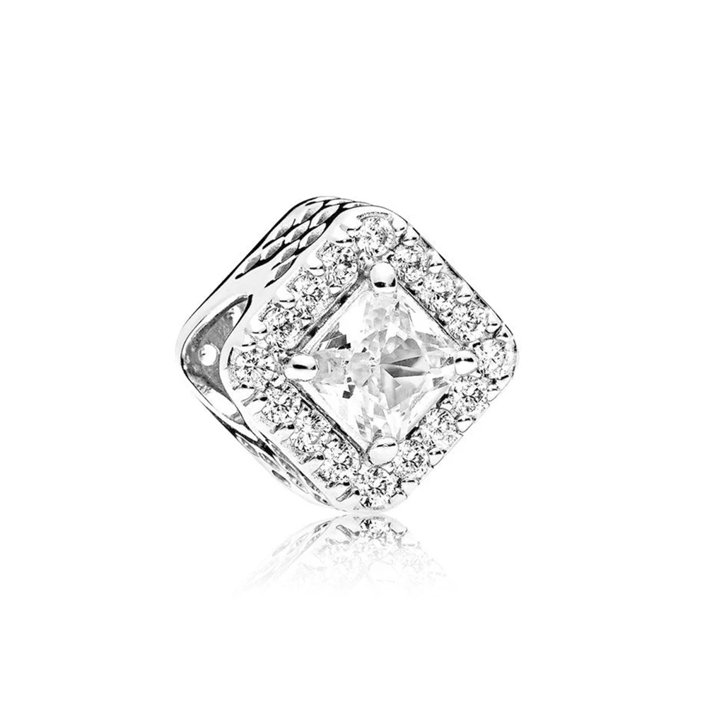 NEW 100% 925 Sterling Silver Geometric Radiance Charm Clear CZ Bead Fits Original Bracelets DIY Jewelry For Mother Gift
NEW 100% 925 Sterling Silver Geometric Radiance Charm Clear CZ Bead Fits Original Bracelets DIY Jewelry For Mother Gift