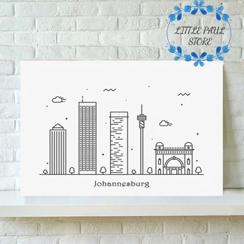 Johannesburg South Africa Minimalist Style Skyline Drawing Canvas Art Print Wall Pictures for Living Room No Frame
Johannesburg South Africa Minimalist Style Skyline Drawing Canvas Art Print Wall Pictures for Living Room No Frame