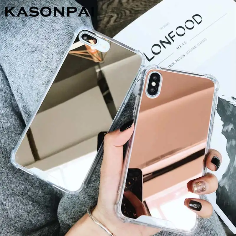 KASONAPI Mirror Case For iPhone 7 8 Plus TPU Airbag Edge Hard PC Back Cover Protect Shell For iPhone X Cases 6 6s Plus Coque
KASONAPI Mirror Case For iPhone 7 8 Plus TPU Airbag Edge Hard PC Back Cover Protect Shell For iPhone X Cases 6 6s Plus Coque
