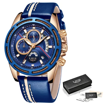 LIGE New Mens Watches Top Brand Luxury Chronograph Quartz Watch Men Leather Military Sport Waterproof Clock Relojes Hombre+Box
LIGE New Mens Watches Top Brand Luxury Chronograph Quartz Watch Men Leather Military Sport Waterproof Clock Relojes Hombre+Box
