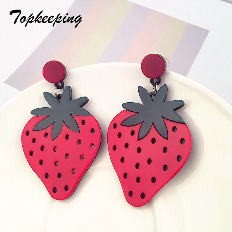 Topkeeping Brand Unique Cute Cartoon Fruit Flower Stud Earrings Creative Harajuku Earrings Ear Stud Women Fashion Ear Jewelry
Topkeeping Brand Unique Cute Cartoon Fruit Flower Stud Earrings Creative Harajuku Earrings Ear Stud Women Fashion Ear Jewelry