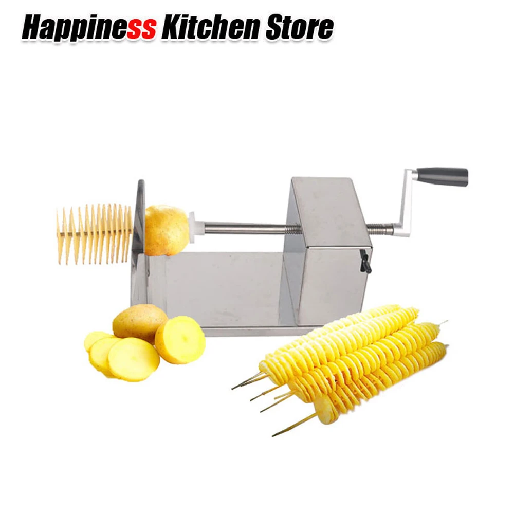 Stainless Steel Twist Potato Cutter Shredders Slicer Tornado Fruit Vegetable Tools Spiral Machine Fruit Vegetable Tools
Stainless Steel Twist Potato Cutter Shredders Slicer Tornado Fruit Vegetable Tools Spiral Machine Fruit Vegetable Tools