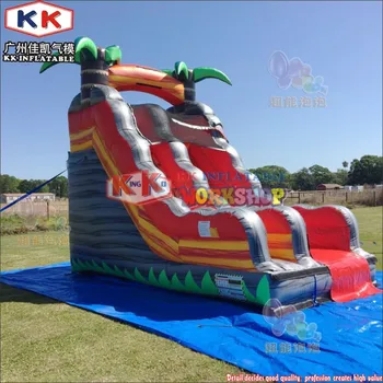 26ft Tropical Commercial Inflatable Water Slides Wet Slide With Pool 
26ft Tropical Commercial Inflatable Water Slides Wet Slide With Pool