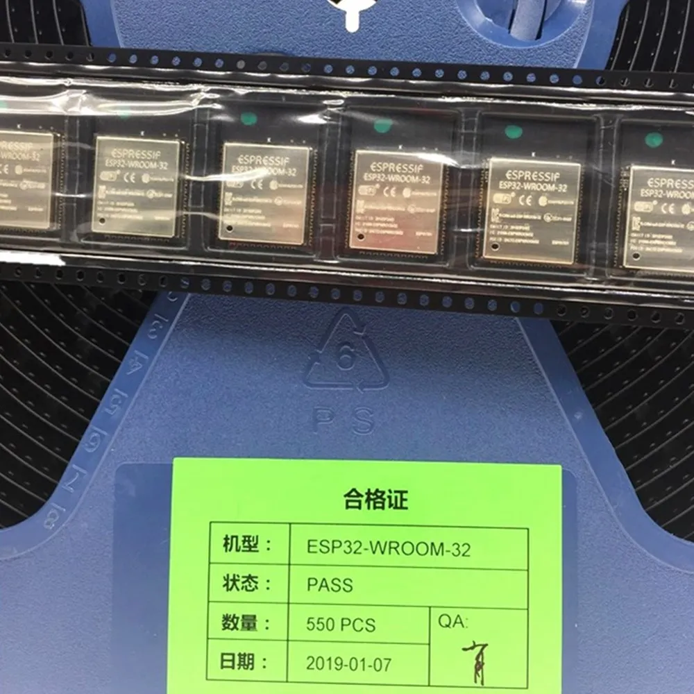 100PCS ESP-WROOM-32 WiFi + Bluetooth 4.2 dual-core CPU MCU low-power 2.4G ESP32-WROOM-32 4MB /16MB FLASH
100PCS ESP-WROOM-32 WiFi + Bluetooth 4.2 dual-core CPU MCU low-power 2.4G ESP32-WROOM-32 4MB /16MB FLASH