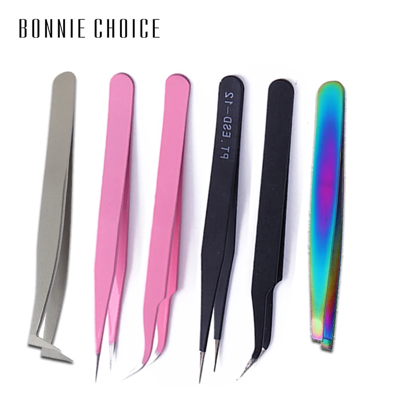 BONNIE CHOICE Eyebrow Tweezer Straight Curved Tweezer Stainless Steel Nail Sticker Rhinestone Picker Eye Makeup Nail Art Tool
BONNIE CHOICE Eyebrow Tweezer Straight Curved Tweezer Stainless Steel Nail Sticker Rhinestone Picker Eye Makeup Nail Art Tool