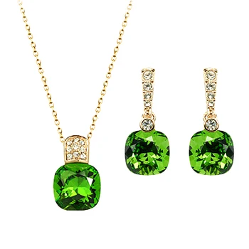 famous brand natural green crystal heart necklace + earrings Korean female fashion gold party women jewelry sets girlfriend gift
famous brand natural green crystal heart necklace + earrings Korean female fashion gold party women jewelry sets girlfriend gift