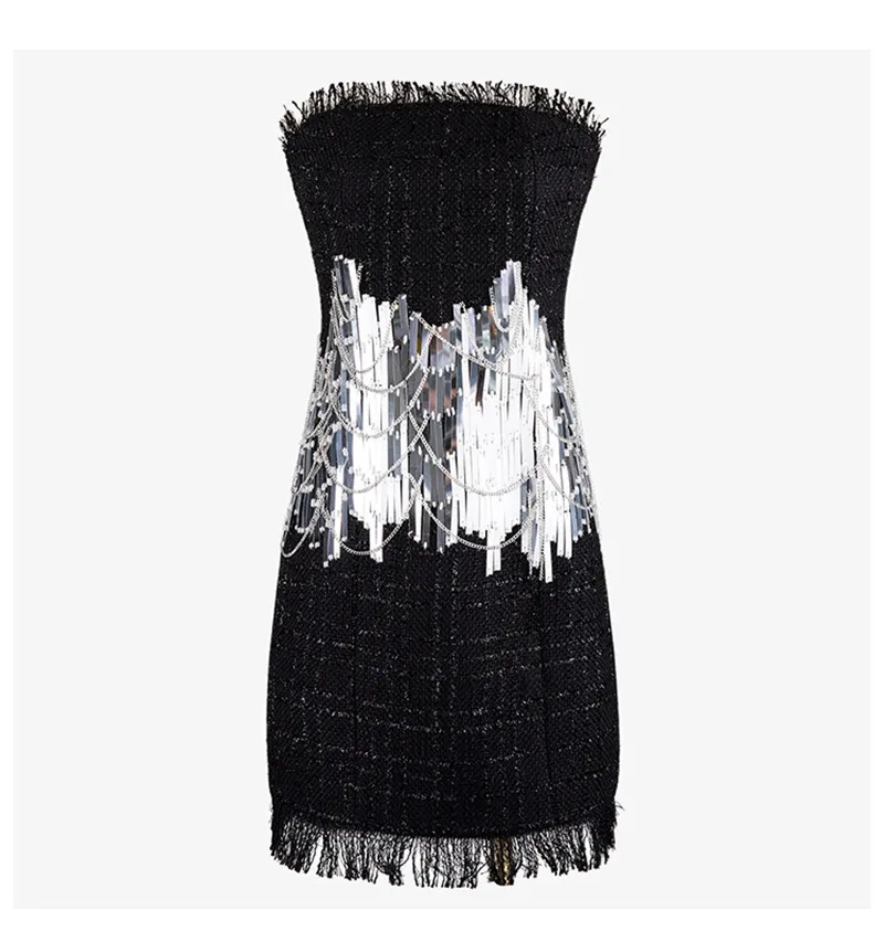 CBAFU Sexy Tube Top Fit Women New Star Fashion Dress Clothing Female Black Shinning Party Dress X483
CBAFU Sexy Tube Top Fit Women New Star Fashion Dress Clothing Female Black Shinning Party Dress X483