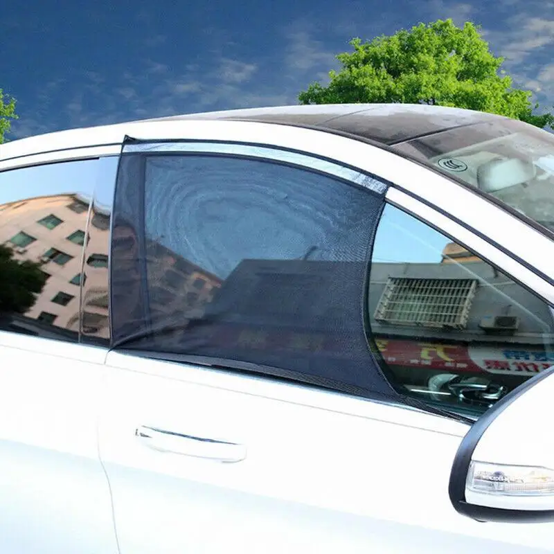 2Pcs Car Sun Visor Rear Side Window Sun Shade Mesh Fabric Sun Visor Shade Cover Shield UV Protector Black Auto Sunshade Curtain
2Pcs Car Sun Visor Rear Side Window Sun Shade Mesh Fabric Sun Visor Shade Cover Shield UV Protector Black Auto Sunshade Curtain
