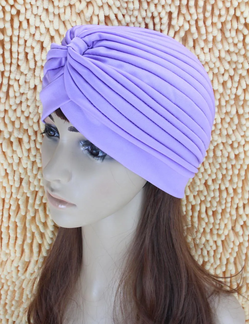 2016 New Fashion Women Turban Hat Bohemia 21 Solid Color Fold Beanies Female Simple Autumn Bonnet Indian Turban Hats For Women (24)