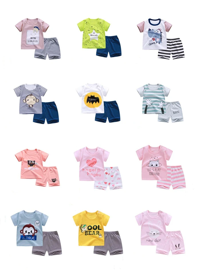 Summer children's short-sleeved shorts suit cotton t-shirt boys and girls baby children's clothing new 2019
Summer children's short-sleeved shorts suit cotton t-shirt boys and girls baby children's clothing new 2019