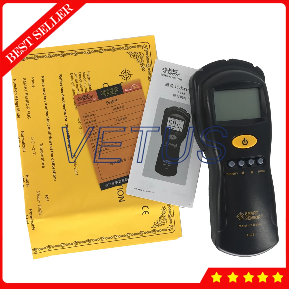 AS981 Digital Wood Moisture Meter Portable Wooden Materials Moisture content Tester For wood paper
AS981 Digital Wood Moisture Meter Portable Wooden Materials Moisture content Tester For wood paper