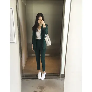 Women Business Interview Suit Two Piece Set Safari Style Elegant Solid Blazer Coat Pencil Pants Office Suit Work Outfits
Women Business Interview Suit Two Piece Set Safari Style Elegant Solid Blazer Coat Pencil Pants Office Suit Work Outfits