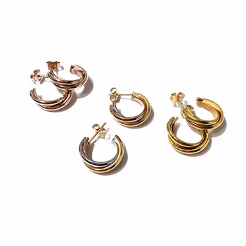 Hot Sell High Quality Stainless Steel 3 Circles Sets C Shape Earrings Studs For Women Men Piercing Ear Jewelry
Hot Sell High Quality Stainless Steel 3 Circles Sets C Shape Earrings Studs For Women Men Piercing Ear Jewelry