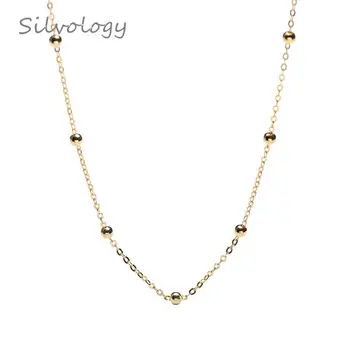 Silvology 925 Sterling Silver Round Bead Necklace Gold Simple Fashion Texture Charm Choker Necklace For Women 925 Chain Jewelry
Silvology 925 Sterling Silver Round Bead Necklace Gold Simple Fashion Texture Charm Choker Necklace For Women 925 Chain Jewelry