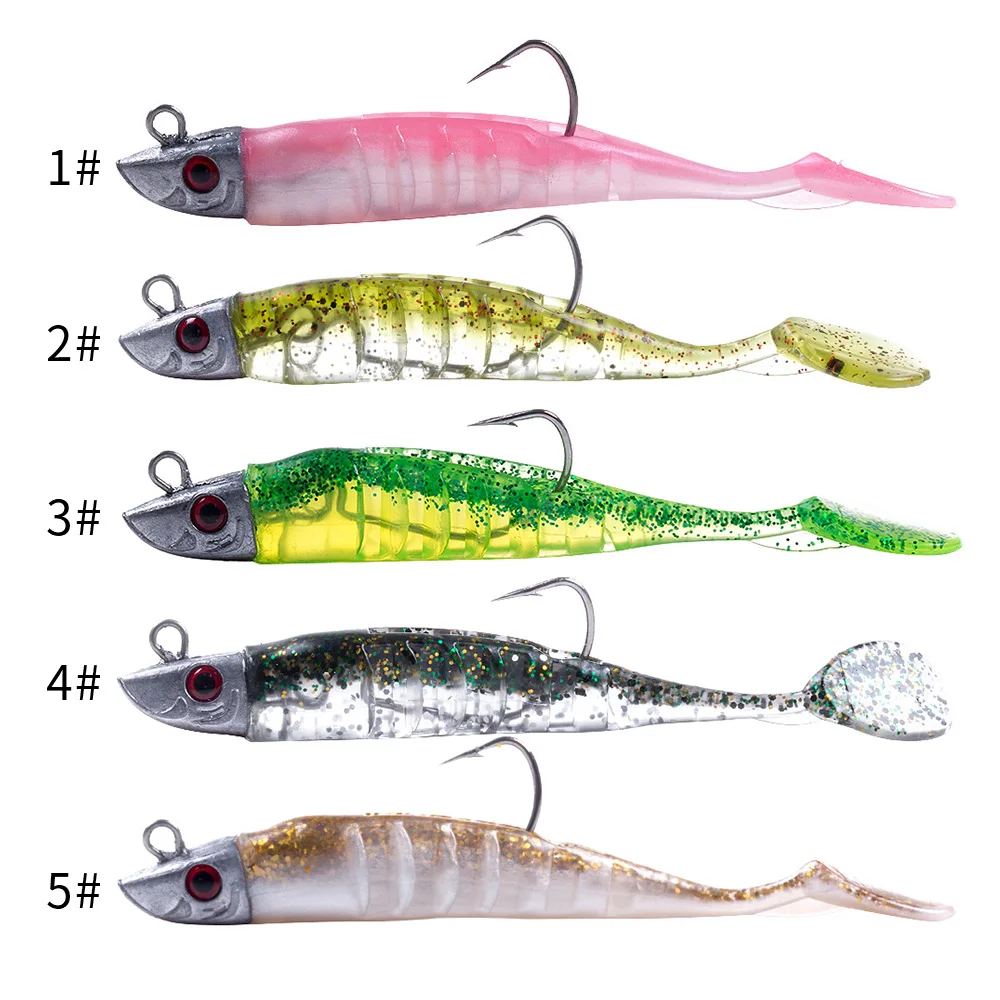 5Pcs Jigging Soft Bait Fishing Lures 9cm/15g 11cm/25g Lead Head Jig Fish T Tail Sea Bass Bait Fishing Tackle
5Pcs Jigging Soft Bait Fishing Lures 9cm/15g 11cm/25g Lead Head Jig Fish T Tail Sea Bass Bait Fishing Tackle