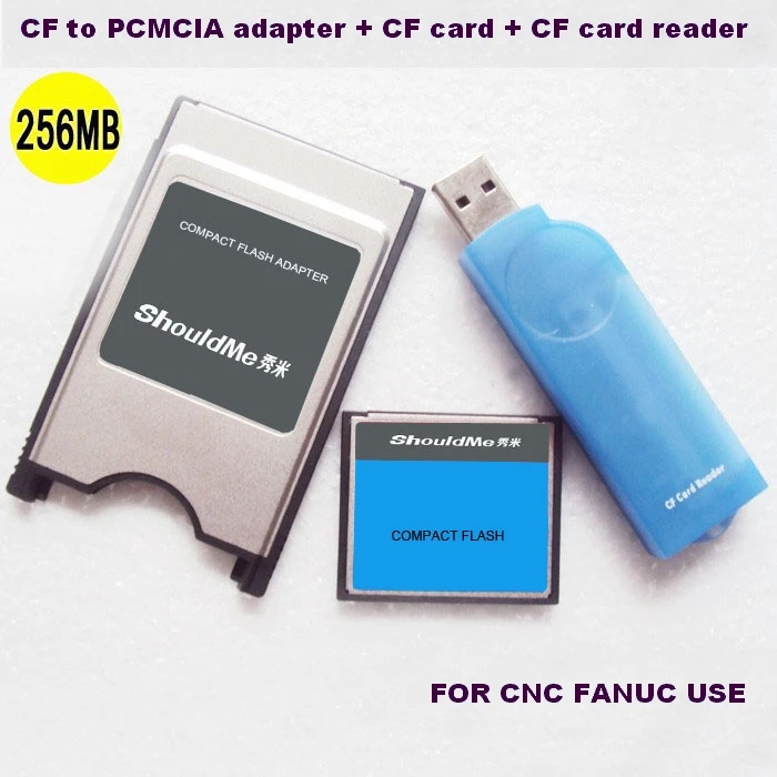 

CF card 256MB to PCMCIA CARD adaptor and CF card reader 3 in 1 combo for Industry Fanuc memory use