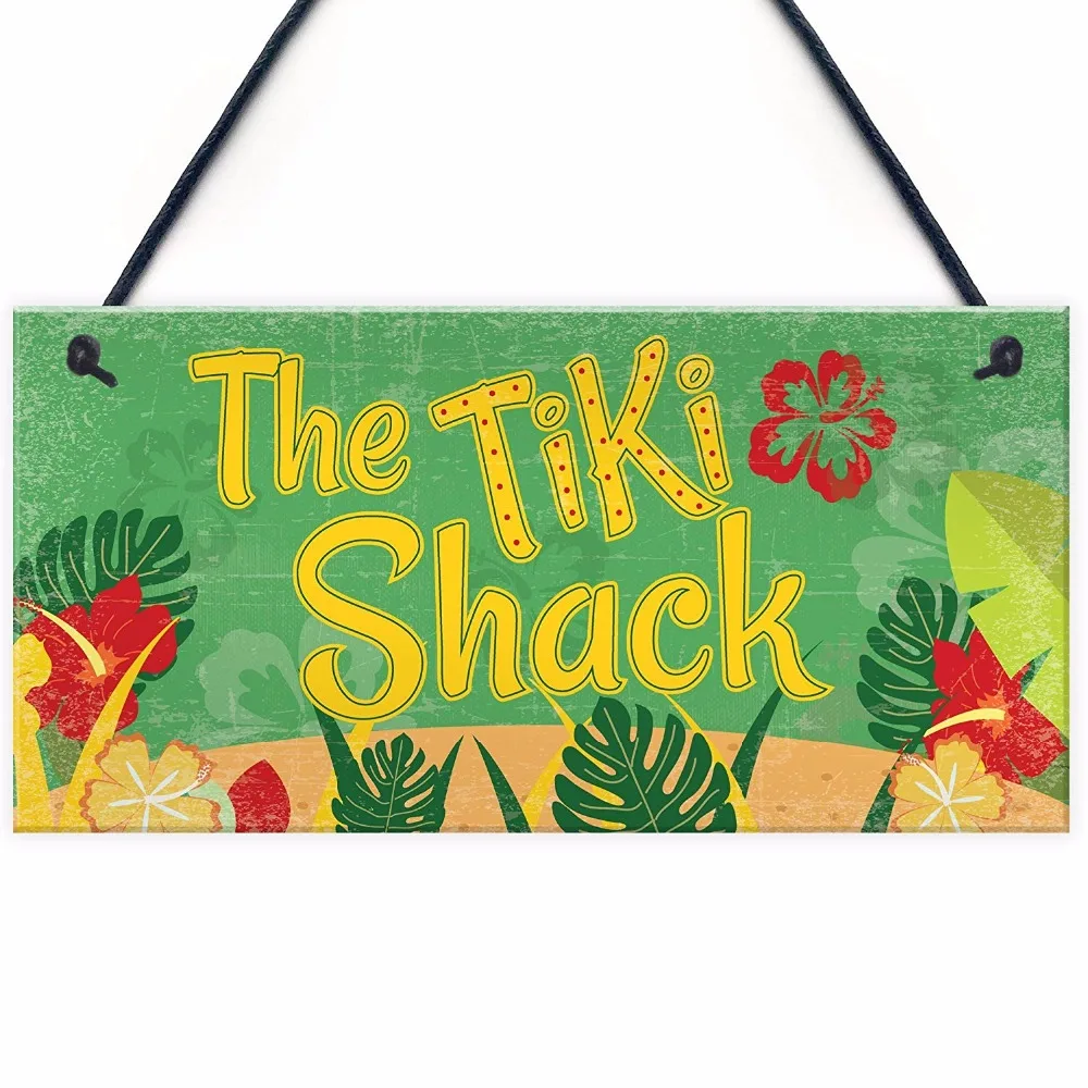 Meijiafei The Tiki Shack Hanging Bar Pub Plaque Beer Cocktails Beach Decoration Sign Friendship Sign 10" X 5"
Meijiafei The Tiki Shack Hanging Bar Pub Plaque Beer Cocktails Beach Decoration Sign Friendship Sign 10" X 5"