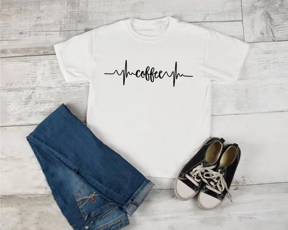 Coffee Tumblr Letter T-Shirt Coffee Lover gift Tee Coffee heartbeat Female Tops Fashion Clothes Graphic Outfits Slogan Camisetas
Coffee Tumblr Letter T-Shirt Coffee Lover gift Tee Coffee heartbeat Female Tops Fashion Clothes Graphic Outfits Slogan Camisetas