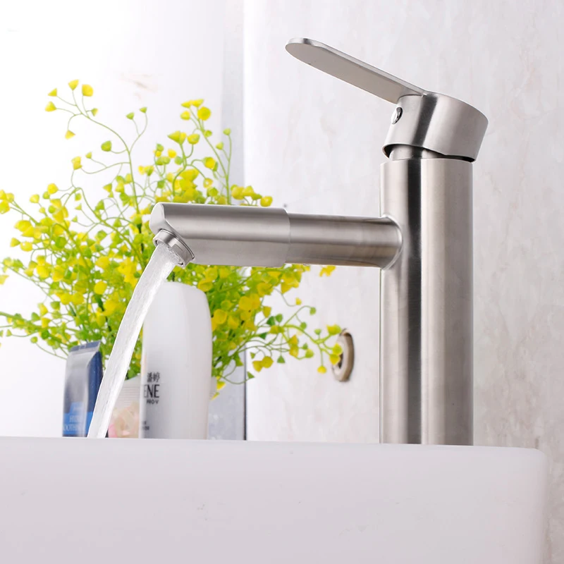 Rotate spray water mouth bathroom basin faucet hot and cold mixer 304 stainless steel material lead free
Rotate spray water mouth bathroom basin faucet hot and cold mixer 304 stainless steel material lead free