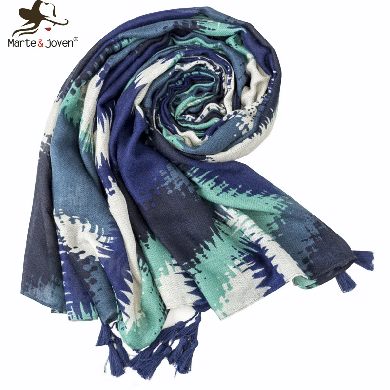 Marte&Joven Women's Blue/Yellow Mosaic Pattern Fashion Scarf 2018 Color Stitching Gradient Printed Soft Warm Muslim Hijab Shawls
Marte&Joven Women's Blue/Yellow Mosaic Pattern Fashion Scarf 2018 Color Stitching Gradient Printed Soft Warm Muslim Hijab Shawls