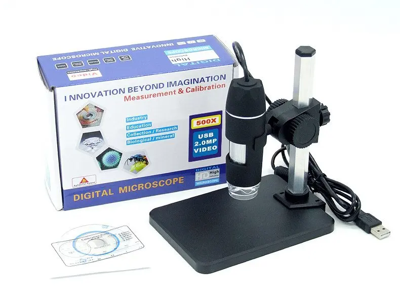 New 500X 2MP USB 8 LED Digital Microscope Endoscope Magnifier Camera 30fps +Lift Stand+Calibration Ruler
New 500X 2MP USB 8 LED Digital Microscope Endoscope Magnifier Camera 30fps +Lift Stand+Calibration Ruler
