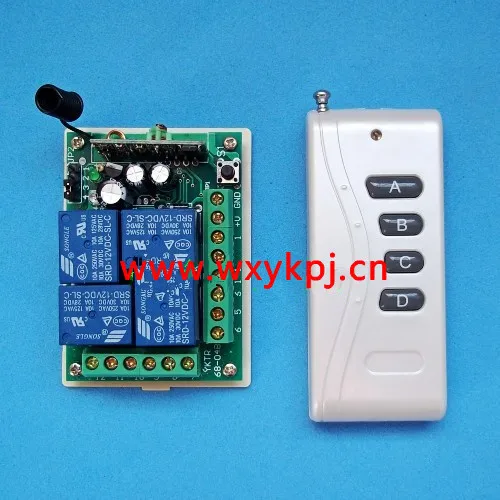 AC 12V 4CH RF Wireless Remote Control System For Garage Doors /Window / Auto Door Entrance guard door /radio receiver
AC 12V 4CH RF Wireless Remote Control System For Garage Doors /Window / Auto Door Entrance guard door /radio receiver