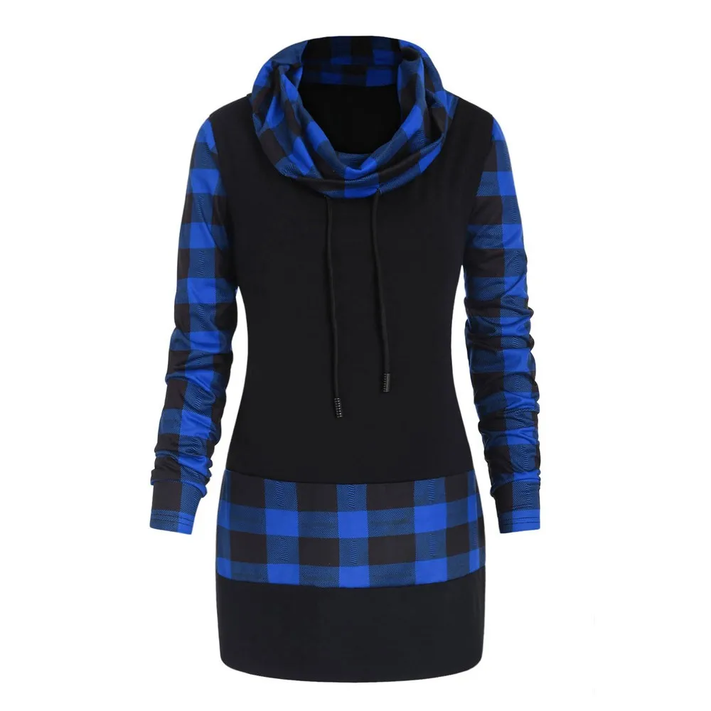 Summer 2019 T Shirt Women Blue Long Sleeve Shirt Womens Patchwork Plaid Turtleneck Women T-Shirts Streetwear Womens T Shirts
Summer 2019 T Shirt Women Blue Long Sleeve Shirt Womens Patchwork Plaid Turtleneck Women T-Shirts Streetwear Womens T Shirts
