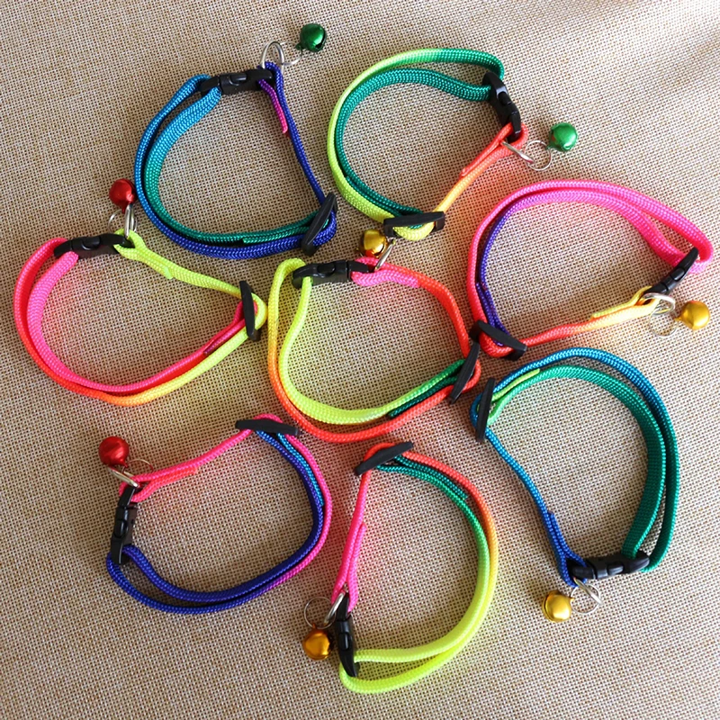 Colorful Pet Puppy Dog Collar for Small Dog with Bell Adjustable 21-35cm Nylon Basic Cat Collar Pet Supplies 20C
Colorful Pet Puppy Dog Collar for Small Dog with Bell Adjustable 21-35cm Nylon Basic Cat Collar Pet Supplies 20C