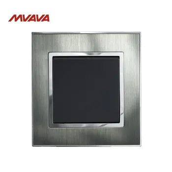 MVAVA 1 Gang 1 Way Lamp Control Switch EU/UK Standard Silver Push Button Satin Metal Panel Wall Light Electric Switch
MVAVA 1 Gang 1 Way Lamp Control Switch EU/UK Standard Silver Push Button Satin Metal Panel Wall Light Electric Switch