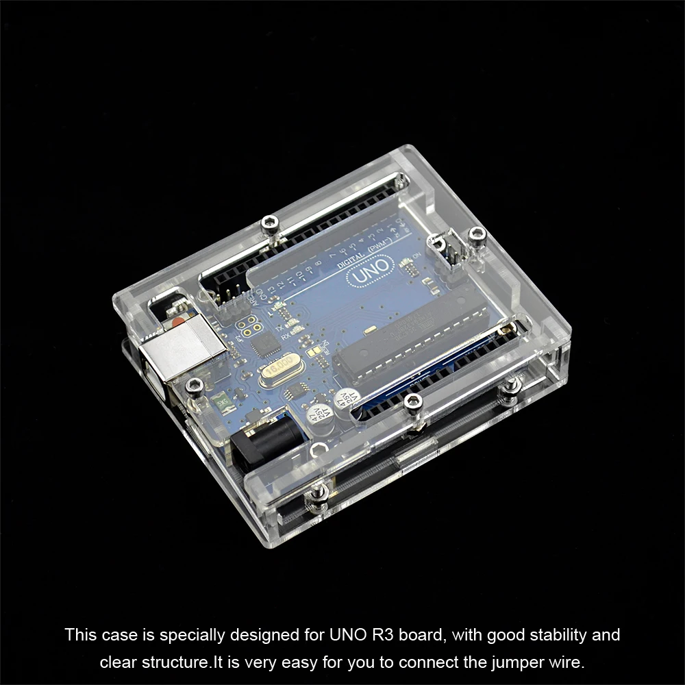 HI-Q Keyes One set Transparent Acrylic Box Clear Enclosure for Arduino UNO R3 Case With Screws
HI-Q Keyes One set Transparent Acrylic Box Clear Enclosure for Arduino UNO R3 Case With Screws