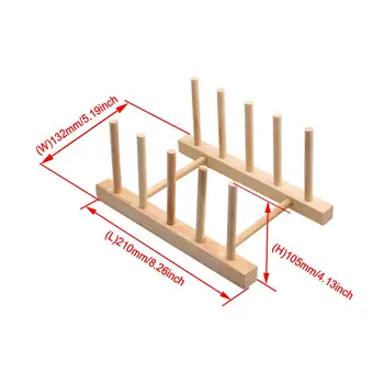 8.27x5.31x4.06inch 4 Slot Wooden Dish Rack Plate Rack Stand Pot Lid Holder Kitchen Cabinet Organizer
8.27x5.31x4.06inch 4 Slot Wooden Dish Rack Plate Rack Stand Pot Lid Holder Kitchen Cabinet Organizer