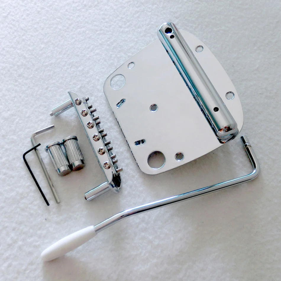 

Free Shipping jazzmaste Chrome 6 string guitar tremolo and bridge replacement for Mustang and jazzmaster guitars