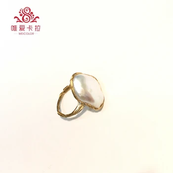 WEICOLOR DIY Popular Handmade Ring, White irregular Freshwater Pearl on Gold Mixed . Contact for Size in Diameter.
WEICOLOR DIY Popular Handmade Ring, White irregular Freshwater Pearl on Gold Mixed . Contact for Size in Diameter.