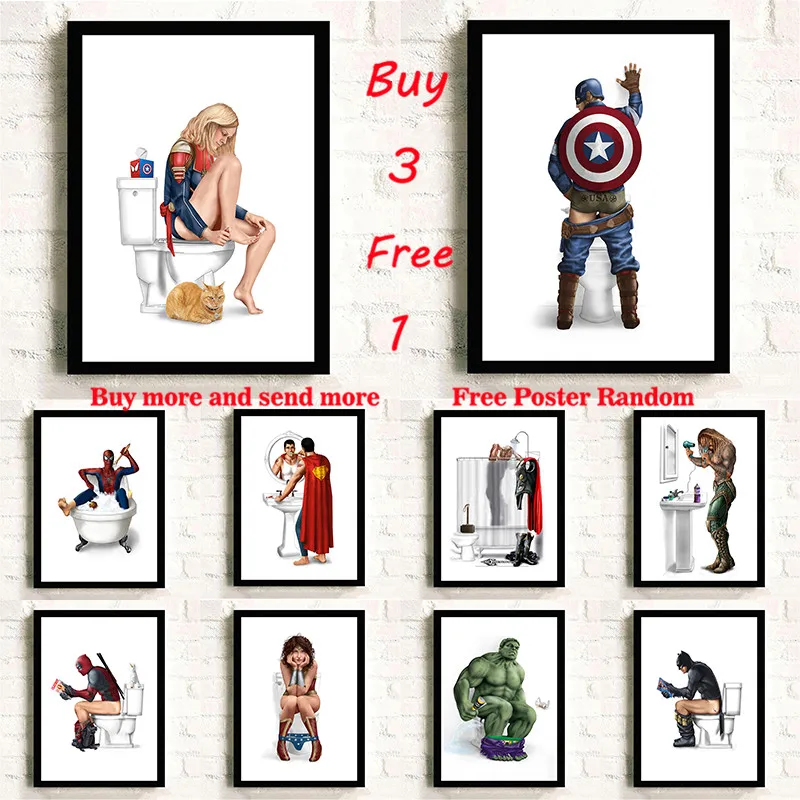 Super Hero 10 funny things picture Wall Art Painting Nordic Poster Art Prints Wall Pictures Toilet Bathroom Wc Decor Frameless
Super Hero 10 funny things picture Wall Art Painting Nordic Poster Art Prints Wall Pictures Toilet Bathroom Wc Decor Frameless
