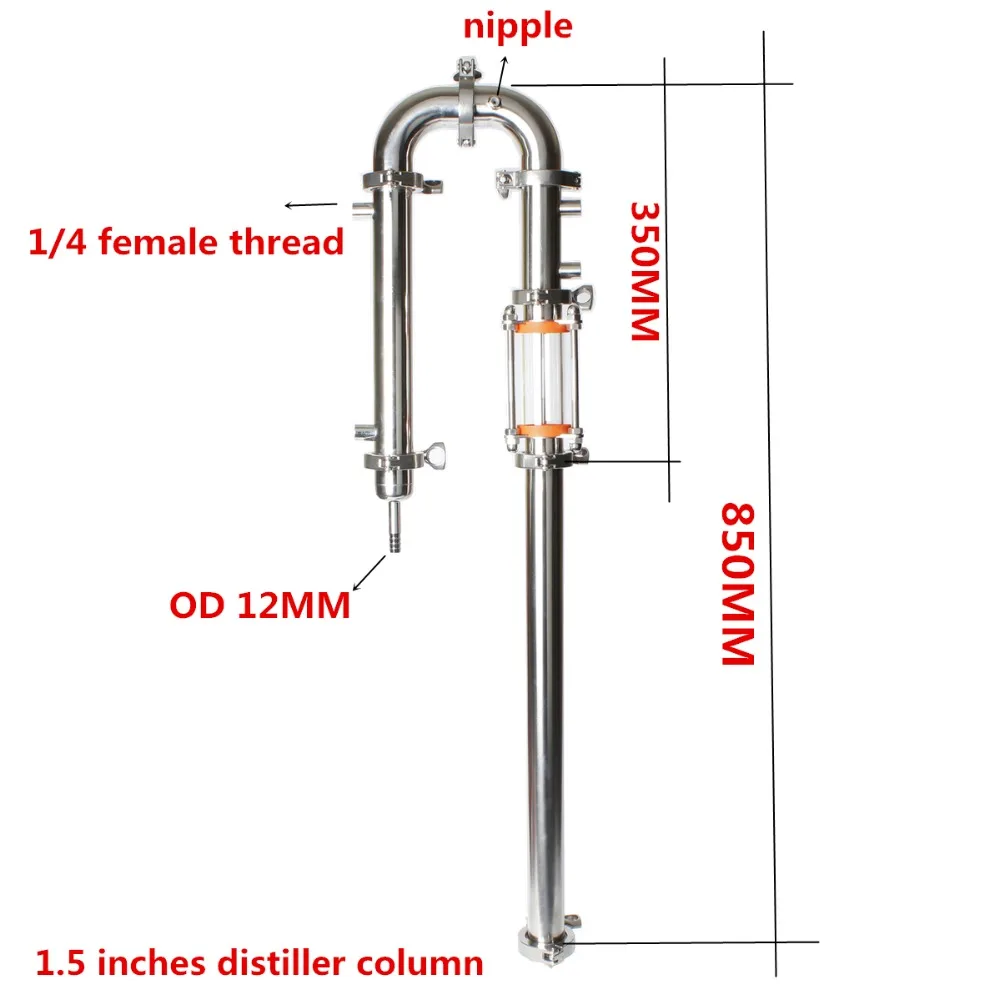 Дистиллятор для людей 1 5 дюйма 38 см|distillation column|distiller distillationdistillation tower |