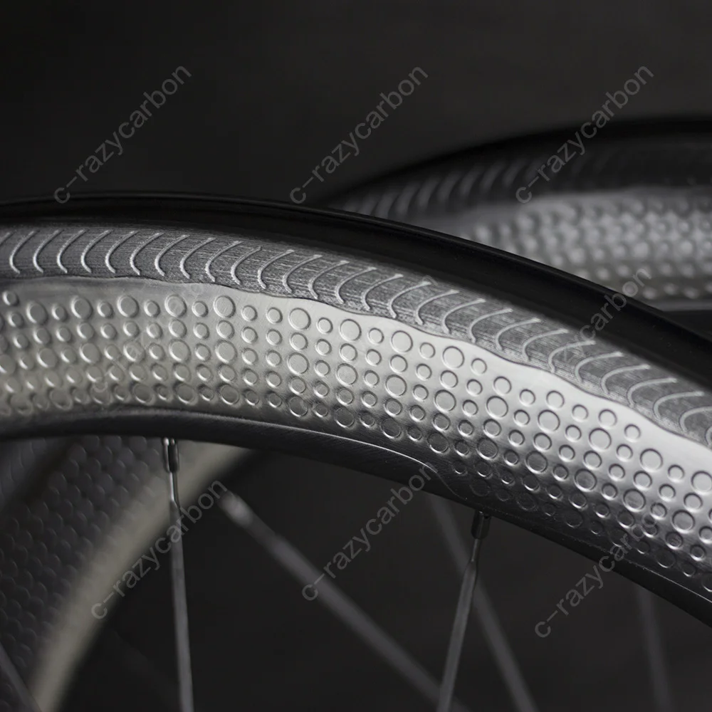 700c Dimple Carbon Surface Wheels 2 Years warranty 50mm Clincher Road Bike Carbon Wheel Front and Rear45