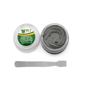50g Lead-Free Solder Paste Strong Adhesive Tin Soldering Flux with Scraper Welding Flux for BGA SMD PGA Rework Reballing Station
50g Lead-Free Solder Paste Strong Adhesive Tin Soldering Flux with Scraper Welding Flux for BGA SMD PGA Rework Reballing Station