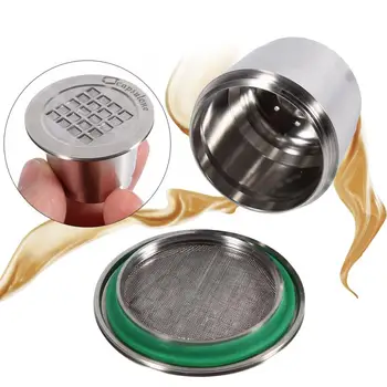 Stainless Metal Reusable Capsule with Press Coffee Grinds Stainless Tamper Espresso Coffee Maker
Stainless Metal Reusable Capsule with Press Coffee Grinds Stainless Tamper Espresso Coffee Maker