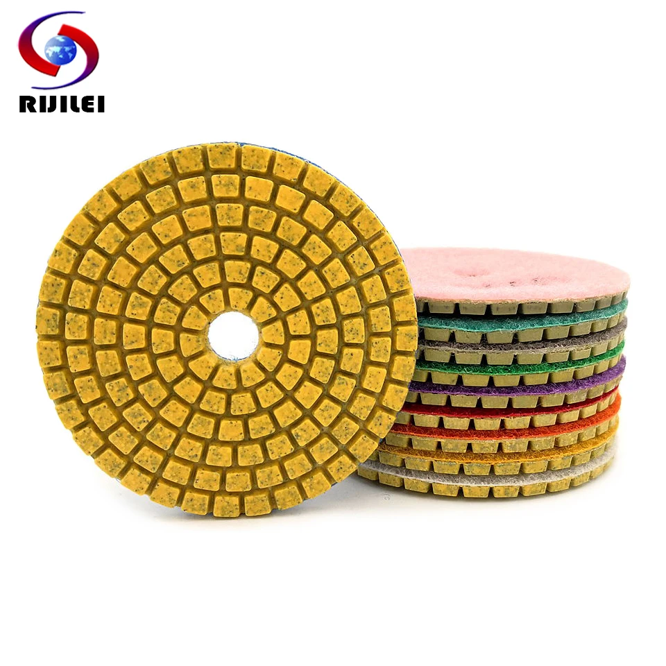 RIJILEI 1PCS 3"/4" Wet/Dry Diamond polishing pad Flexible Grinding Discs For Granite Marble Stone Concrete Floor polish ZJ10
RIJILEI 1PCS 3"/4" Wet/Dry Diamond polishing pad Flexible Grinding Discs For Granite Marble Stone Concrete Floor polish ZJ10