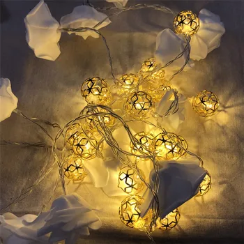 New DIY Party Decor Lights 1PC Fairy Decorative String Lights 20 LED Hollow Metal Ball Light Home Garden Decorations 0412#30
New DIY Party Decor Lights 1PC Fairy Decorative String Lights 20 LED Hollow Metal Ball Light Home Garden Decorations 0412#30