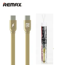 Gold Color 1M REMAX Type-c To Type-c Conversion Line 2A Adapter Data Charging Cable For Type C Android Phone For Macbook