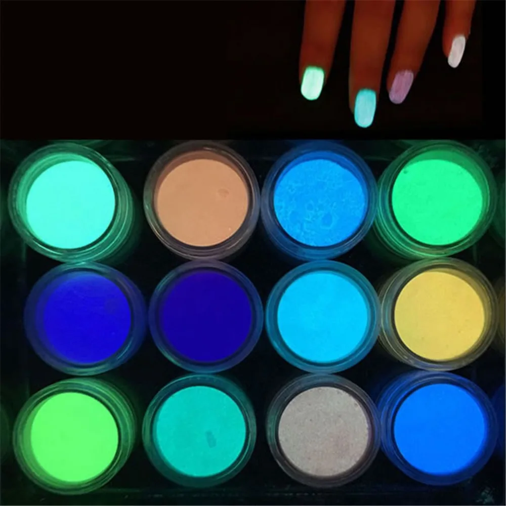 12 Colors Luminous Nail Polish Powder Glow in the Dark Glow Powder Luminous Pigment Fluorescent Powder
12 Colors Luminous Nail Polish Powder Glow in the Dark Glow Powder Luminous Pigment Fluorescent Powder