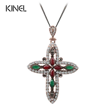 Luxury Cross Pendant Necklace Vintage Jewelry For Women Antique Gold Color Religious Jewelry Accessories Best Gift
Luxury Cross Pendant Necklace Vintage Jewelry For Women Antique Gold Color Religious Jewelry Accessories Best Gift