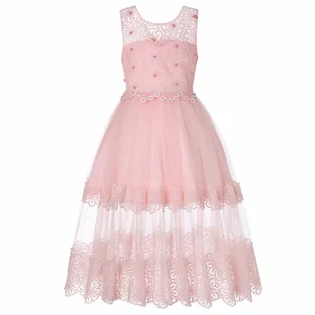 Elegant Champagne Color Flower Girl Dress Long Lace Flower Sleeveless Princess Dress 10 Years Girl Frock Communion Gowns Summer
Elegant Champagne Color Flower Girl Dress Long Lace Flower Sleeveless Princess Dress 10 Years Girl Frock Communion Gowns Summer