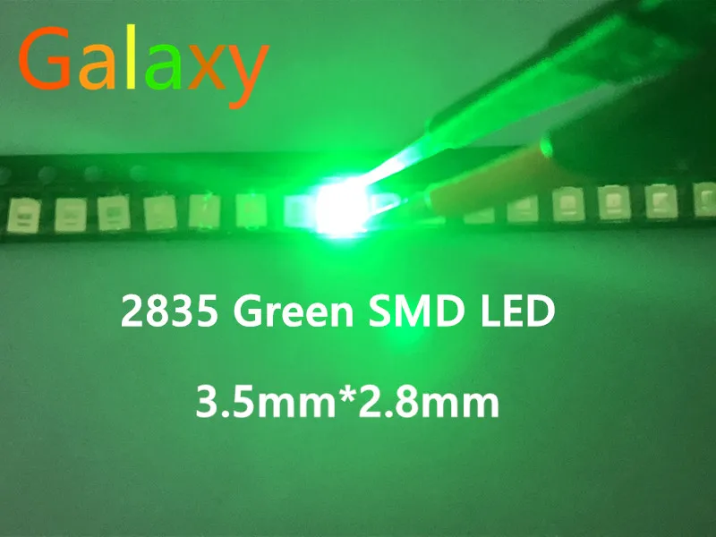 100 шт./лот SMD LED 2835 зеленый 0 2 Вт высокая яркость светоизлучающие диоды Чип