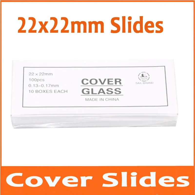 1000pcs Optical 22x22mm Length Biomicroscope Microscope Glass Slide Cover Slips Blank Slides for Lab Middle School Students