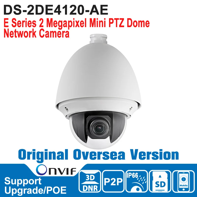 

DS-2DE4120-AE HIK PTZ Camera 1080P 2MP Mini PTZ Dome Network Camera Outdoor Speed Dome Camera IP66 ONVIF CMOS POE P2P