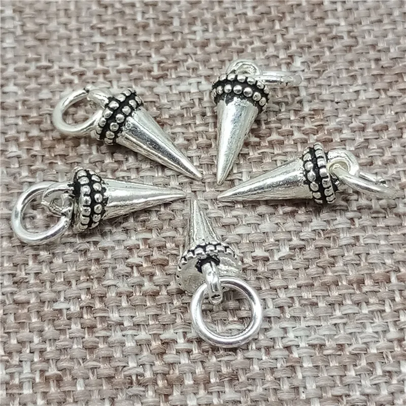 5 Pieces of 925 Sterling Silver Punk Spike Charms for Bracelet Necklace Earrings
5 Pieces of 925 Sterling Silver Punk Spike Charms for Bracelet Necklace Earrings